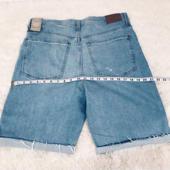 MADEWELL The Perfect Vintage Straight Jean Shorts‎ Midi Bermuda Size 31 New - Picture 13 of 14